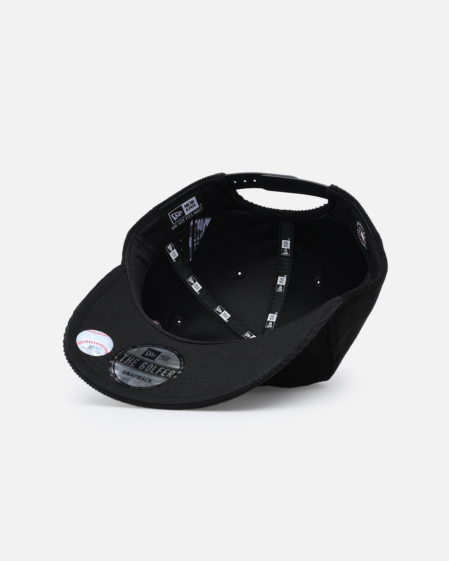 New Era Pittsburgh Pirates 'Corduroy Roses' Pre-Curved Golfer Snapback Black Corduroy/White