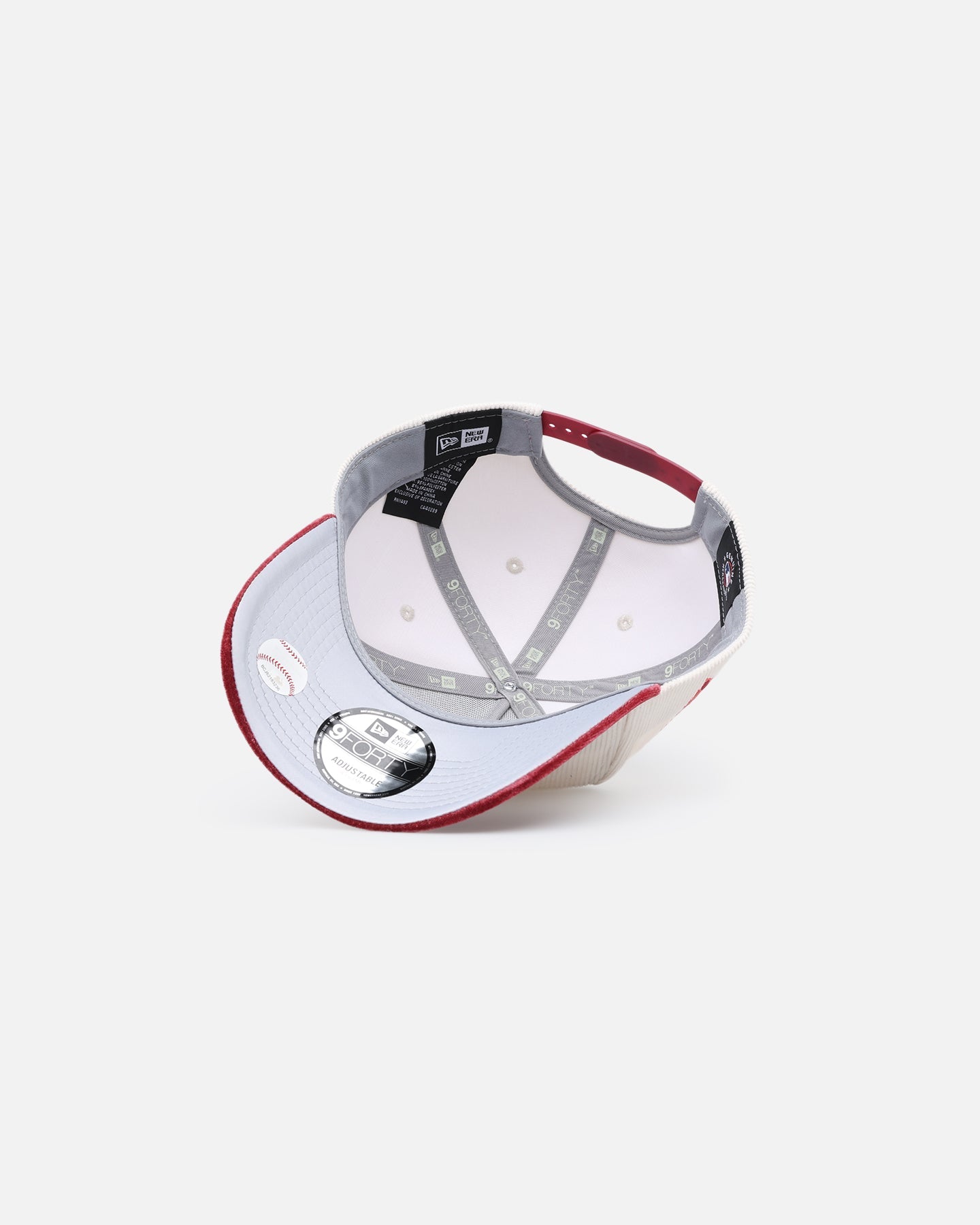 New Era Toronto Blue Jays 'Premium Corduroy Velvet' 9FORTY A-Frame Snapback Chrome White/Cardinal