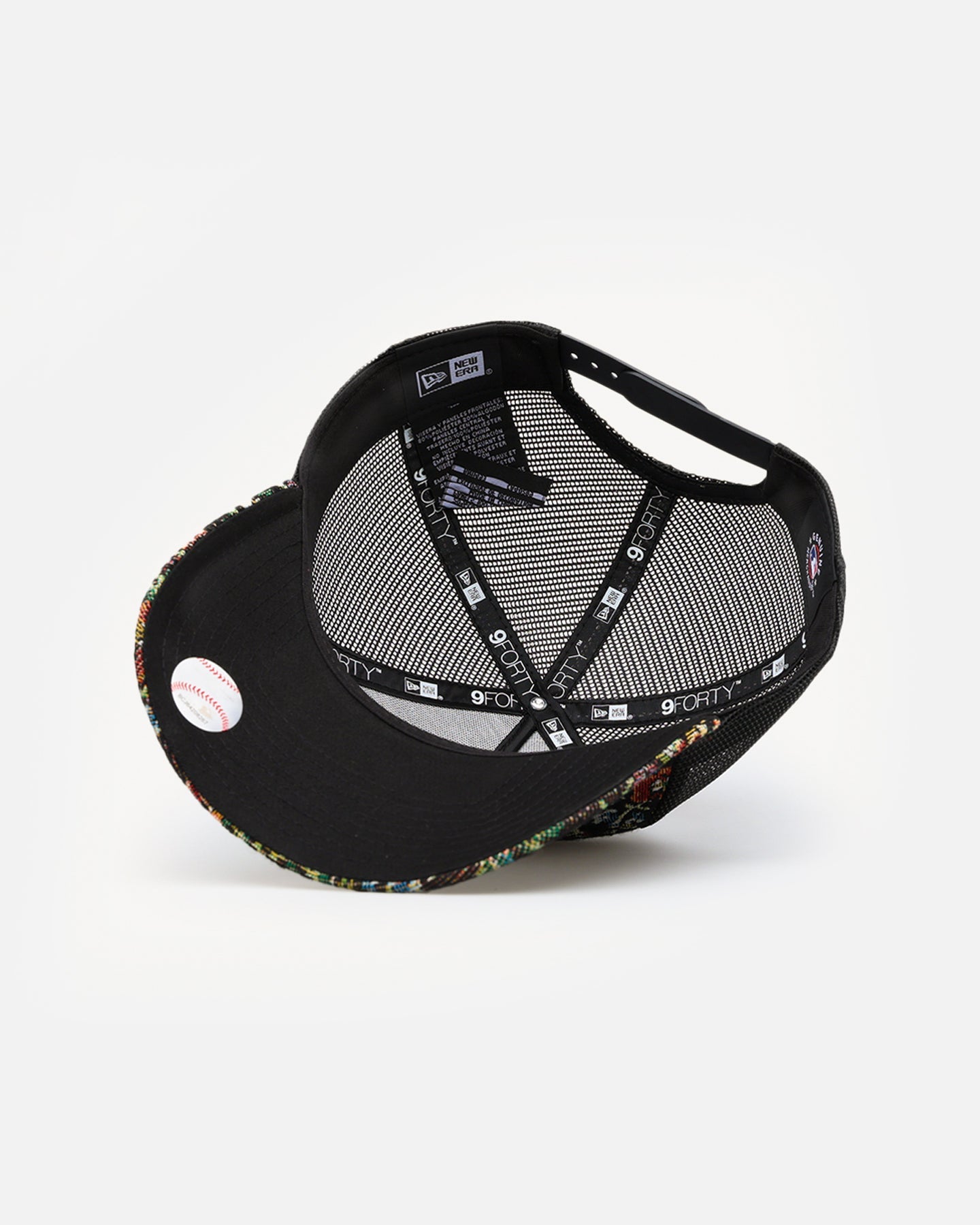 New Era Boston Red Sox 'Black Floral Tapestry' 9FORTY A-Frame Trucker Snapback Tapestry
