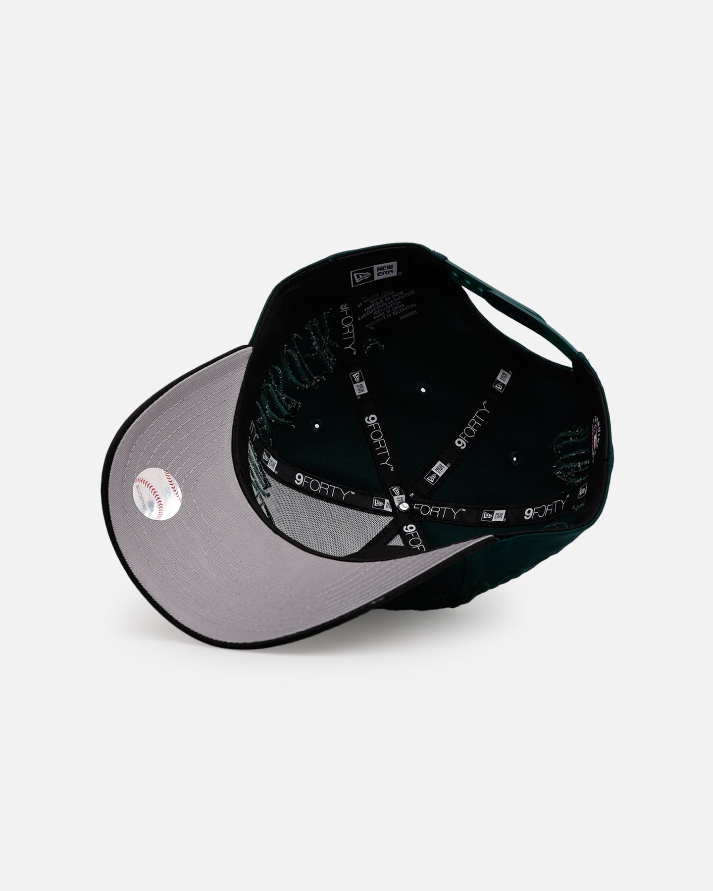 New Era Los Angeles Dodgers 'Gothic Script Two Tone' 9FORTY A-Frame Snapback Dark Green/Black