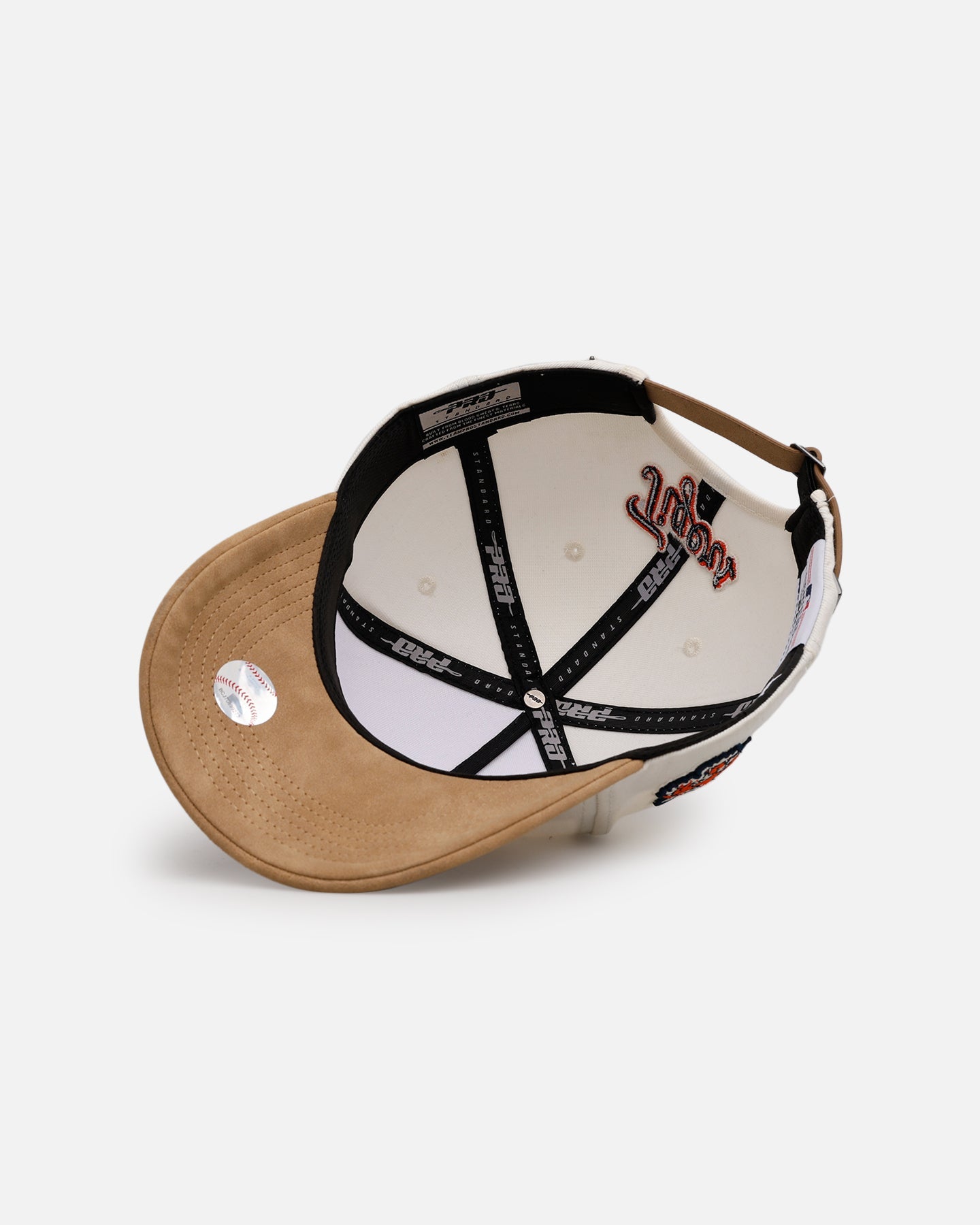 Pro Standard Detroit Tigers 'Signature Suede' Pro Pinch Strapback Eggshell
