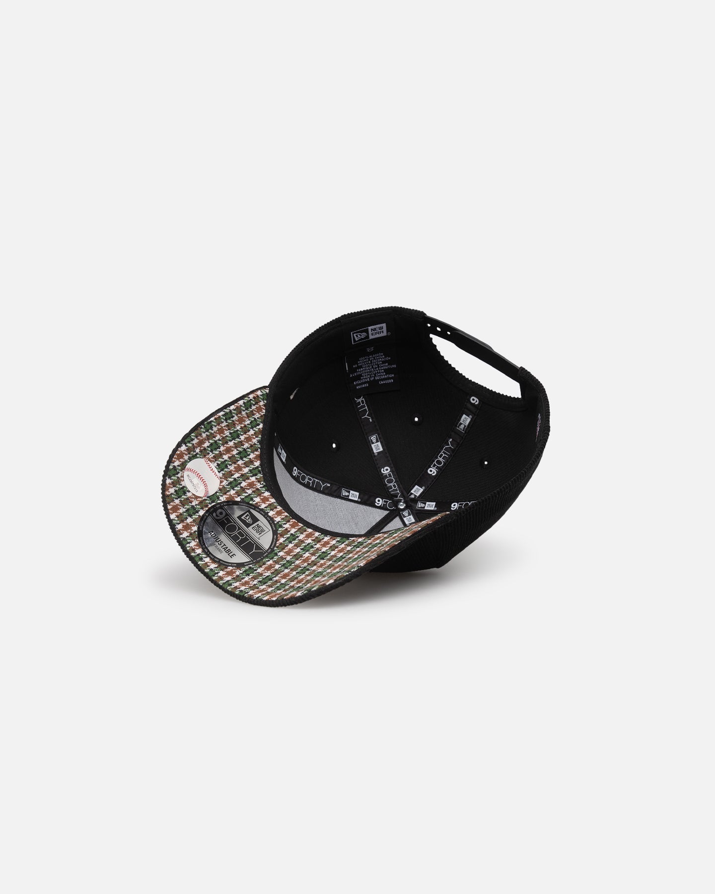 New Era St Louis Cardinals 'Black Cord Plaid UV' 9FORTY A-Frame Snapback Black/Plaid