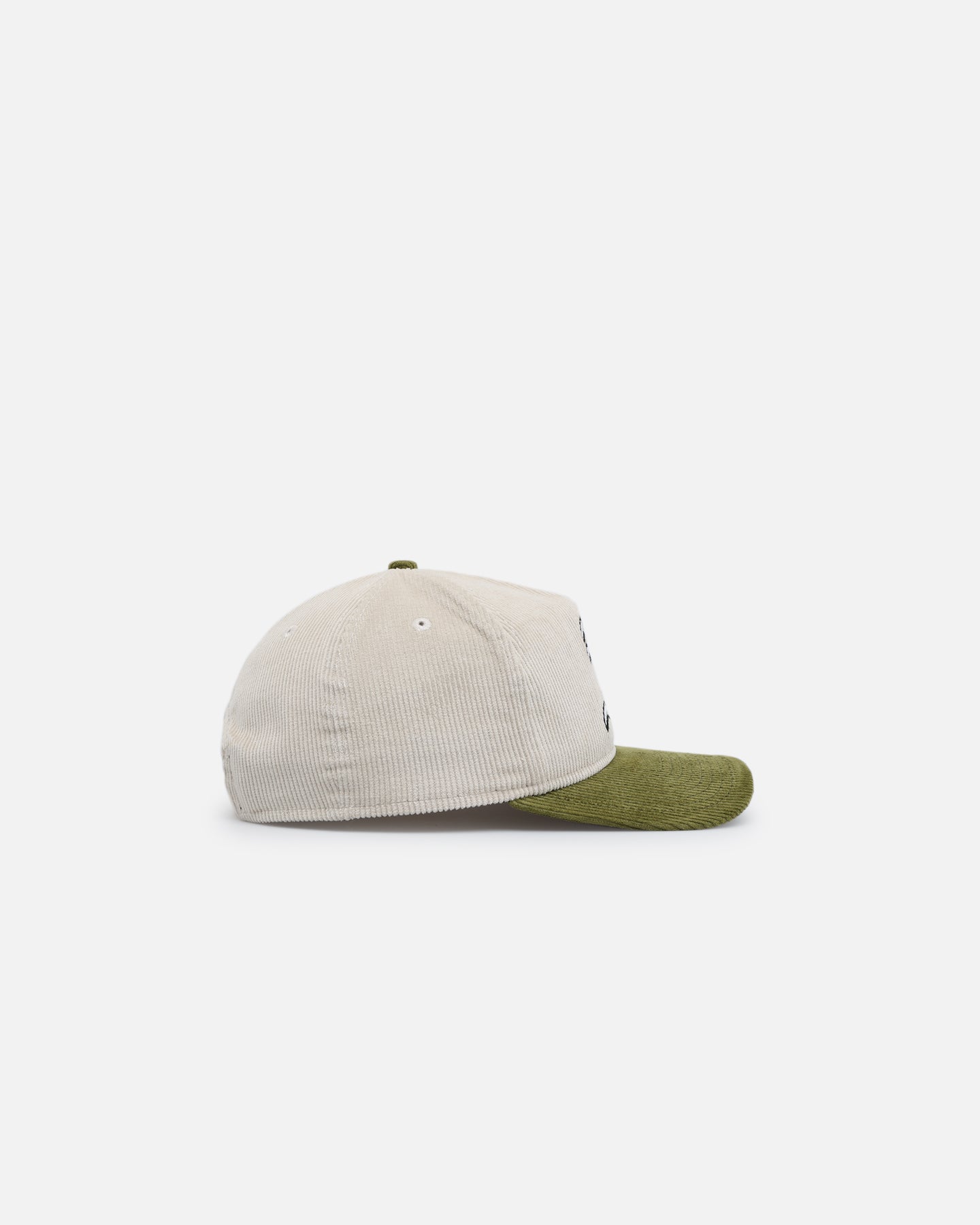 New Era Oakland Athletics 'Dusty Olive Corduroy' Golfer Pre-Curved Snapback Green Med