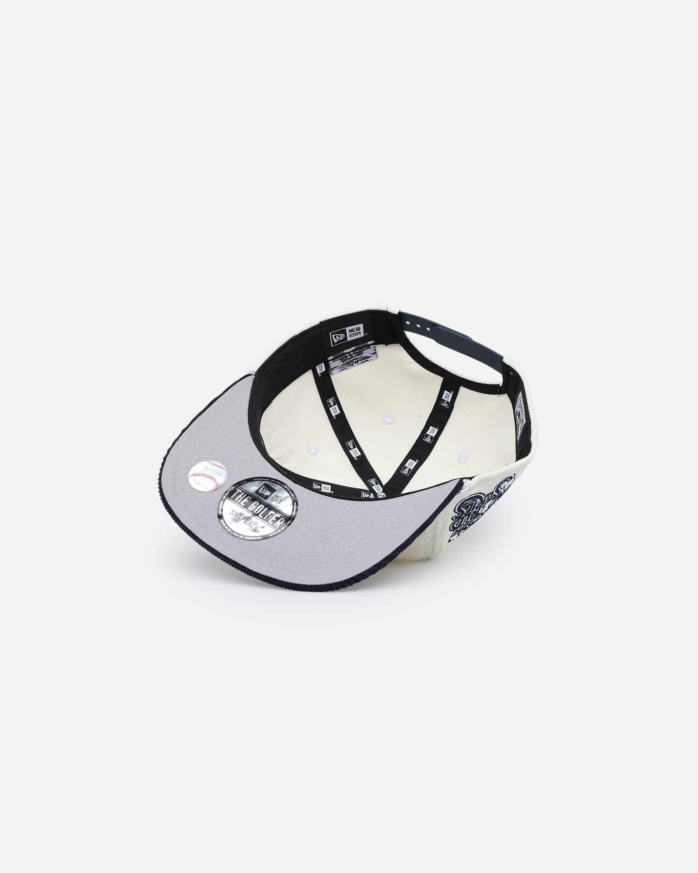 New Era New York Yankees '2-Tone Corduroy' Golfer Snapback Chrome/Navy