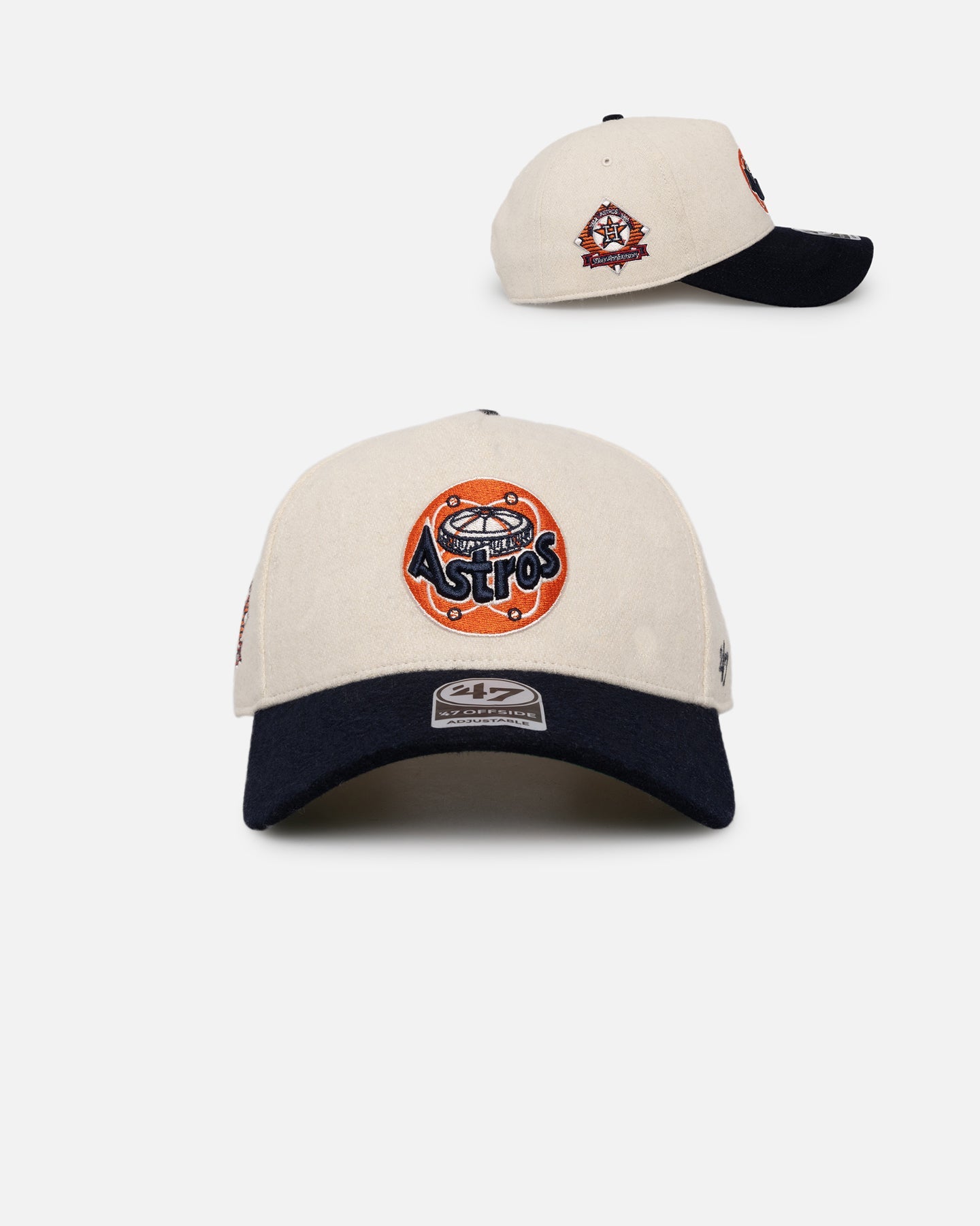 47 Brand Houston Astros 'Wooly Offside DT' Sure Shot Snapback Natural/Navy