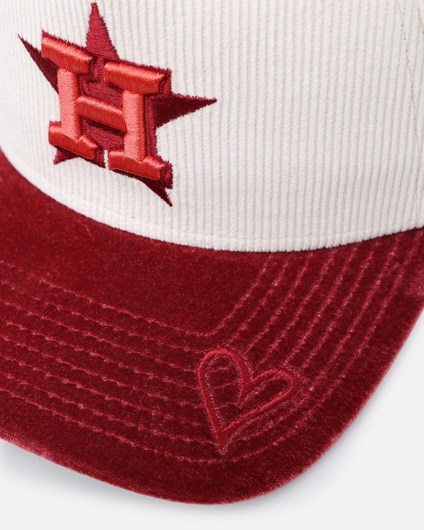 New Era Houston Astros 'Premium Corduroy Velvet' 9FORTY A-Frame Snapback Chrome White/Cardinal