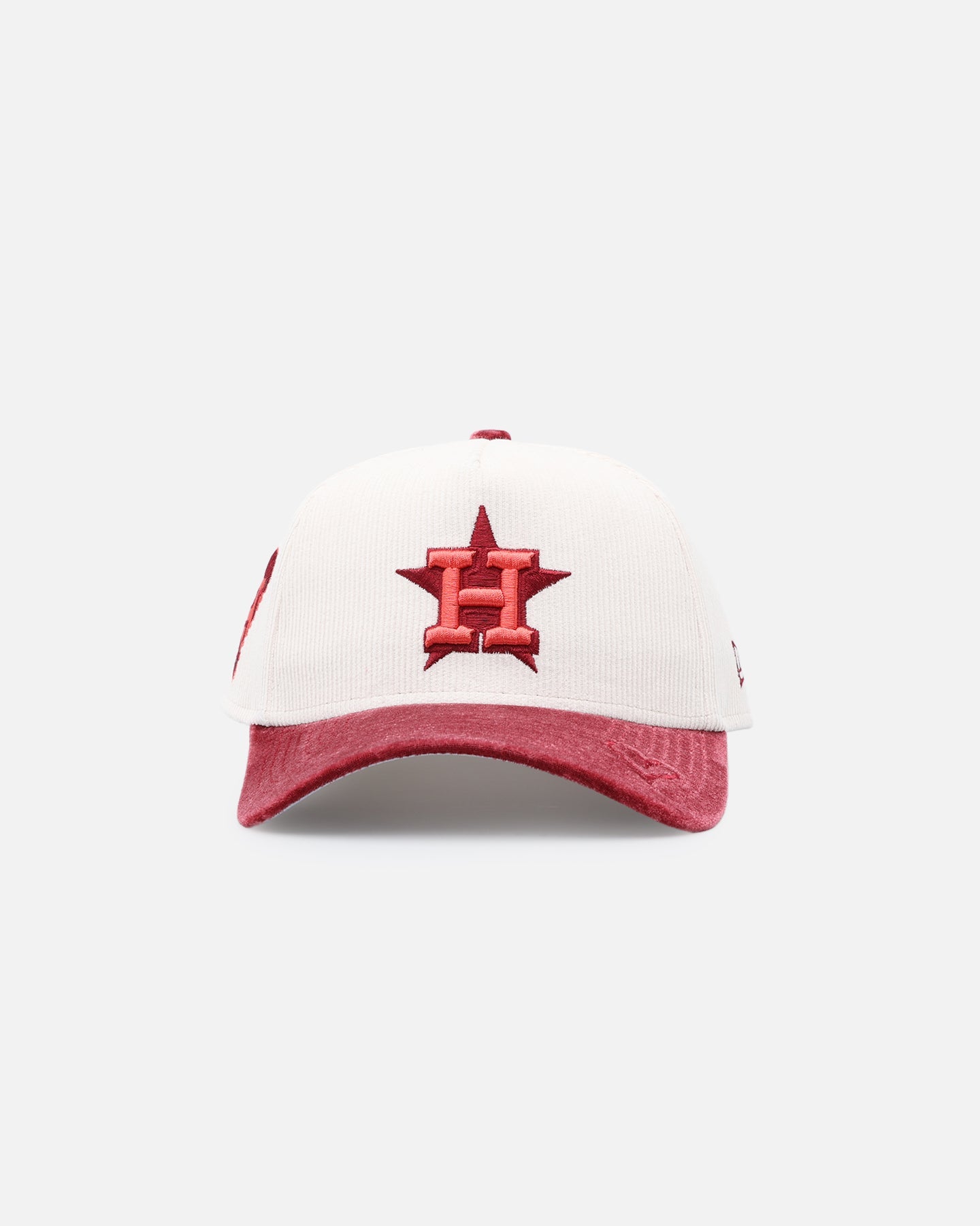 New Era Houston Astros 'Premium Corduroy Velvet' 9FORTY A-Frame Snapback Chrome White/Cardinal