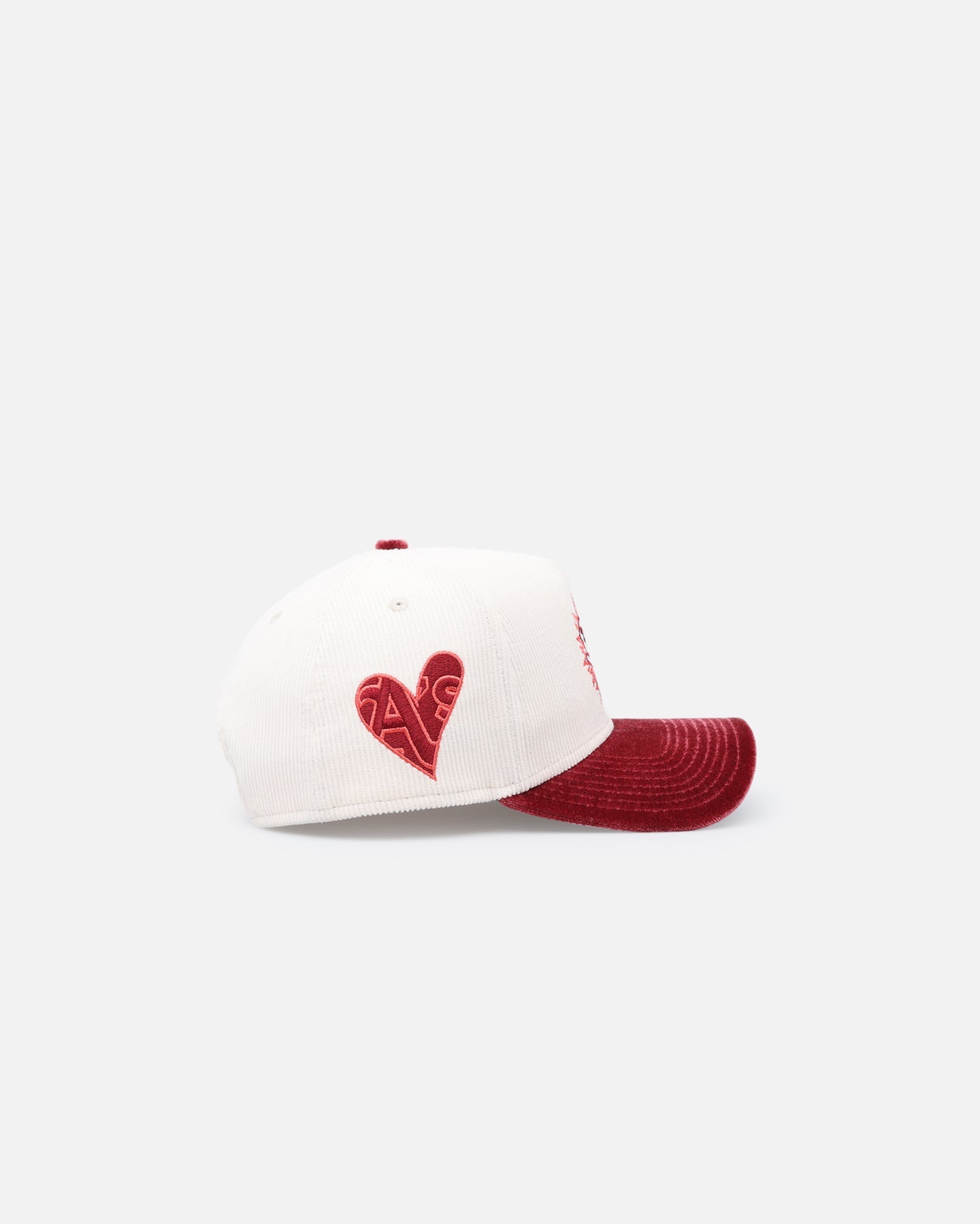 New Era Oakland Athletics 'Premium Corduroy Velvet' 9FORTY A-Frame Snapback Chrome White/Cardinal