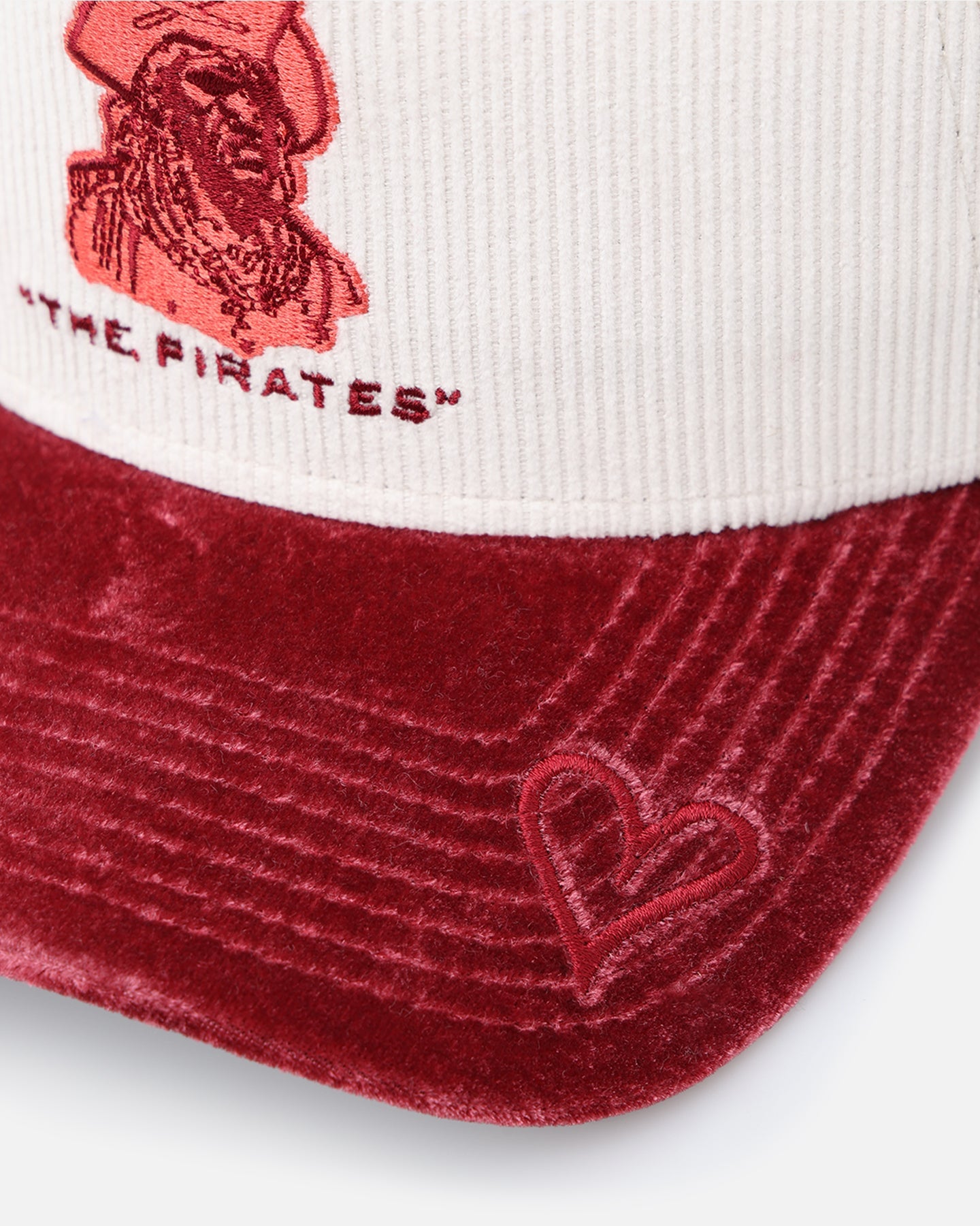 New Era Pittsburgh Pirates 'Premium Corduroy Velvet' 9FORTY A-Frame Snapback Chrome White/Cardinal