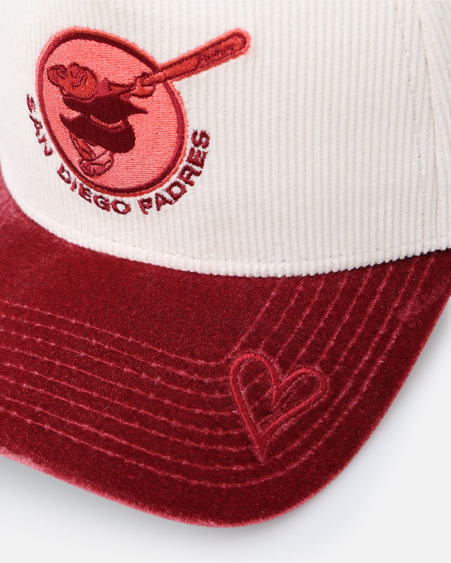 New Era San Diego Padres 'Premium Corduroy Velvet' 9FORTY A-Frame Snapback Chrome White/Cardinal