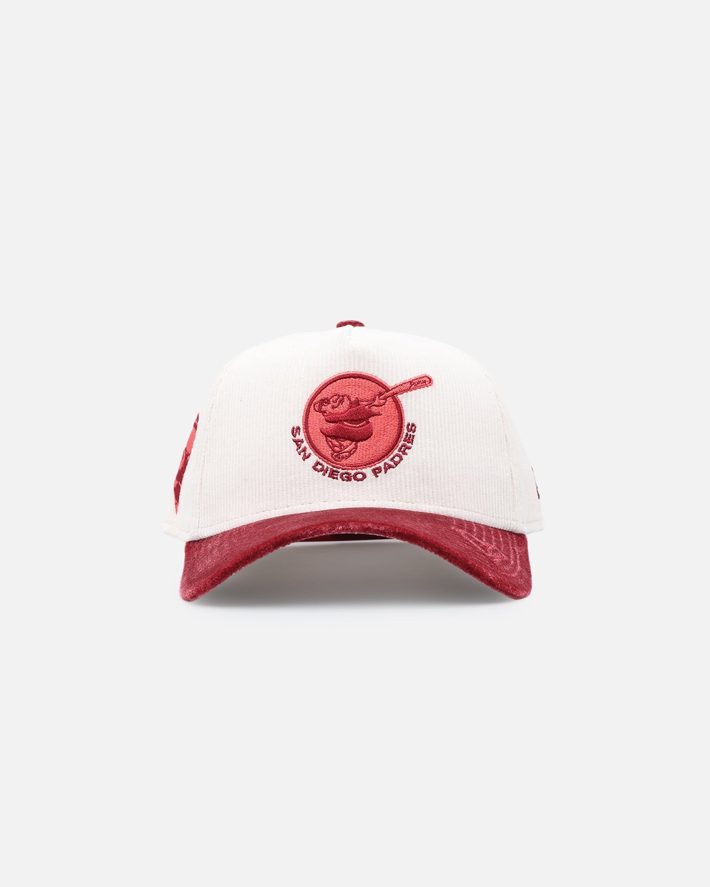 New Era San Diego Padres 'Premium Corduroy Velvet' 9FORTY A-Frame Snapback Chrome White/Cardinal