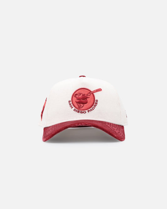 New Era San Diego Padres 'Premium Corduroy Velvet' 9FORTY A-Frame Snapback Chrome White/Cardinal