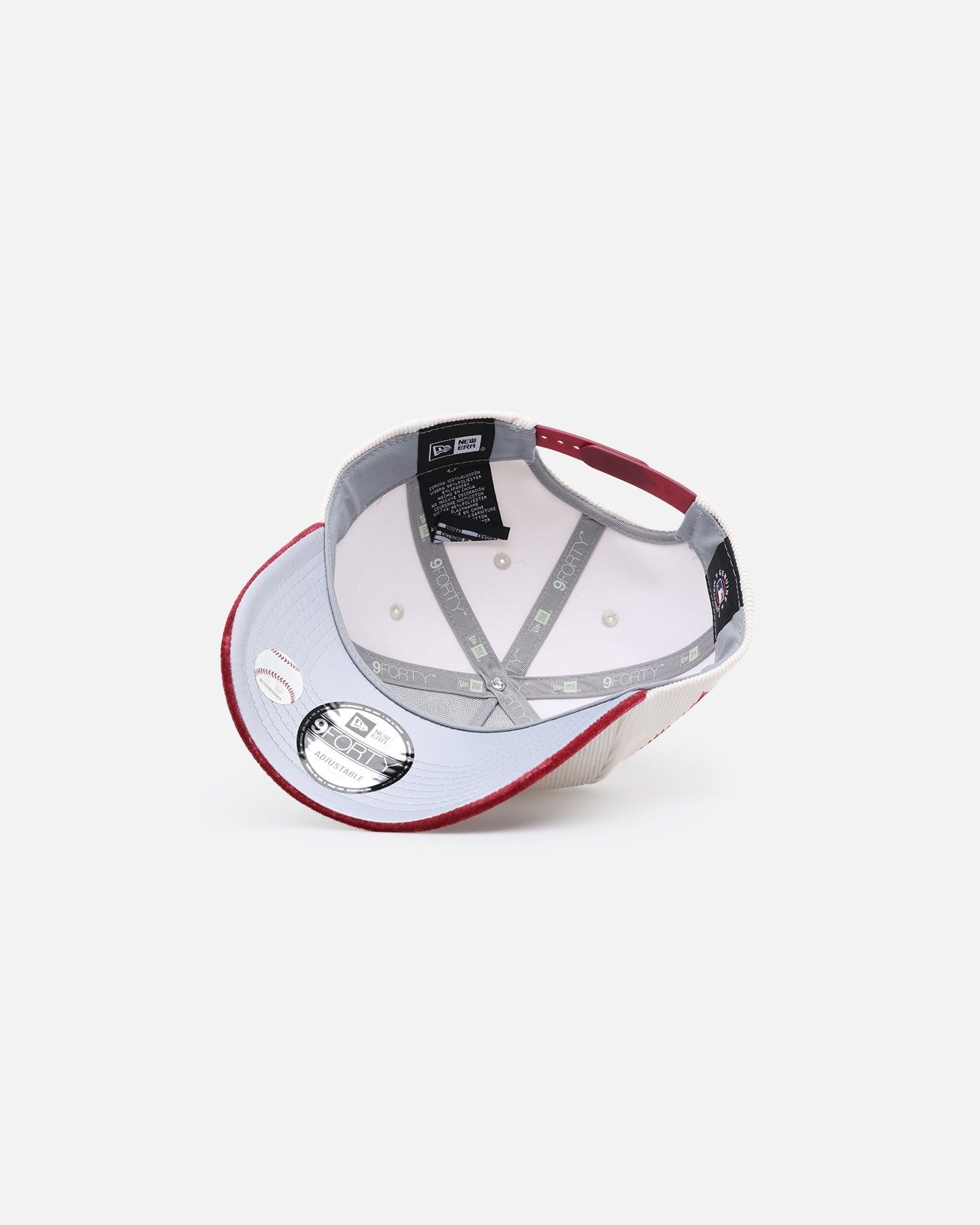 New Era Seattle Mariners 'Premium Corduroy Velvet' 9FORTY A-Frame Snapback Chrome White/Cardinal