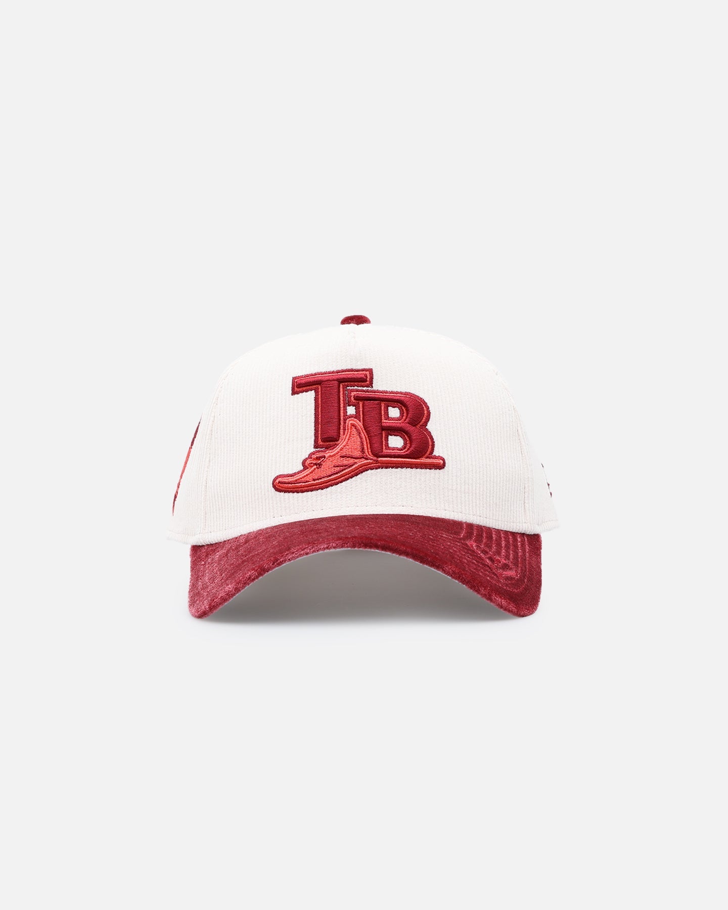 New Era Tampa Bay Rays 'Premium Corduroy Velvet' 9FORTY A-Frame Snapback Chrome White/Cardinal