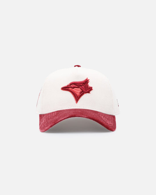 New Era Toronto Blue Jays 'Premium Corduroy Velvet' 9FORTY A-Frame Snapback Chrome White/Cardinal