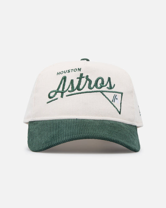 New Era Houston Astros 'Heritage Golf' Pre-Curved Golfer Snapback Chrome White