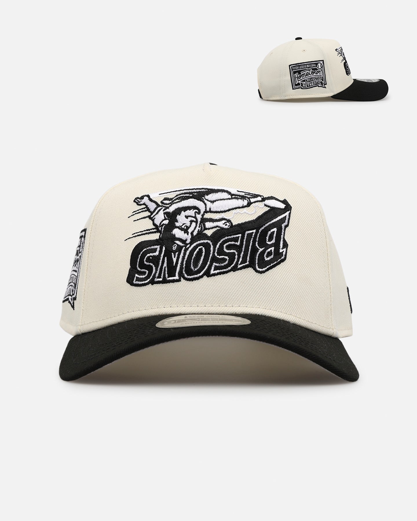 New Era Buffalo Bisons 'Chrome Upside Down Logo' 9FORTY A-Frame Snapback Chrome/Black