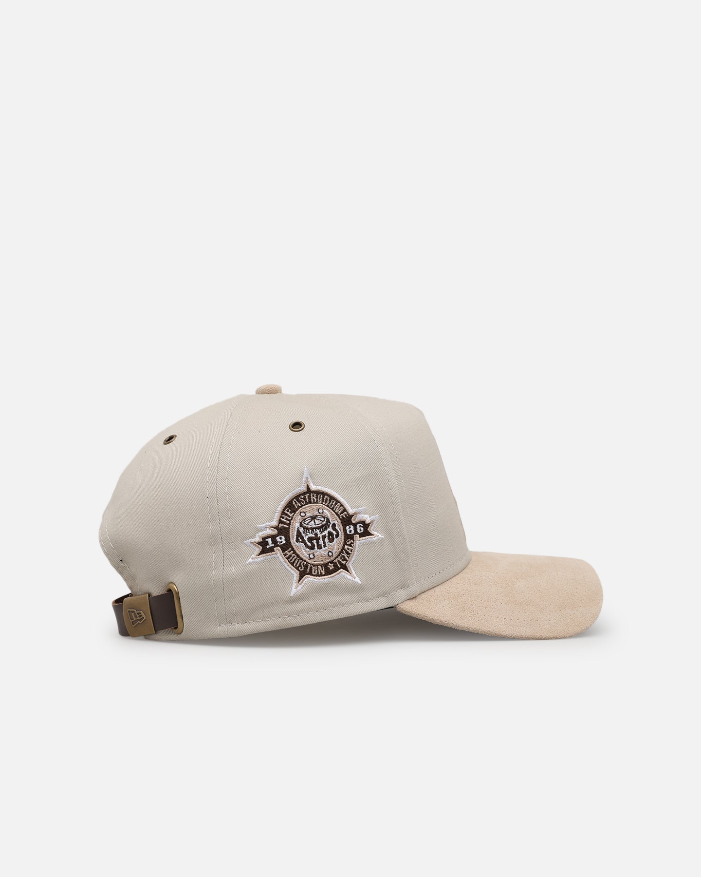 New Era Houston Astros 'Cream Suede' 9FORTY A-Frame Strapback Stone/Oatmilk