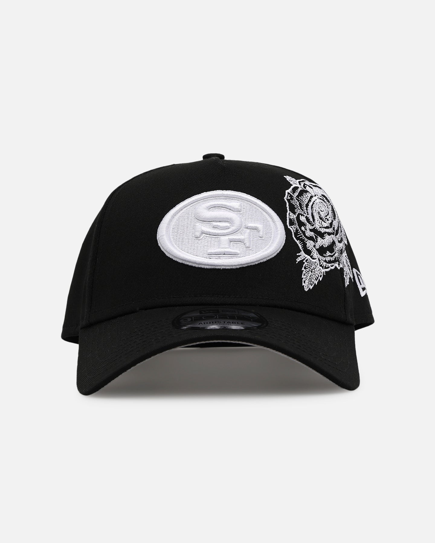 New Era San Francisco 49ers 'Ornate Rose' 9FORTY A-Frame Snapback Black/White