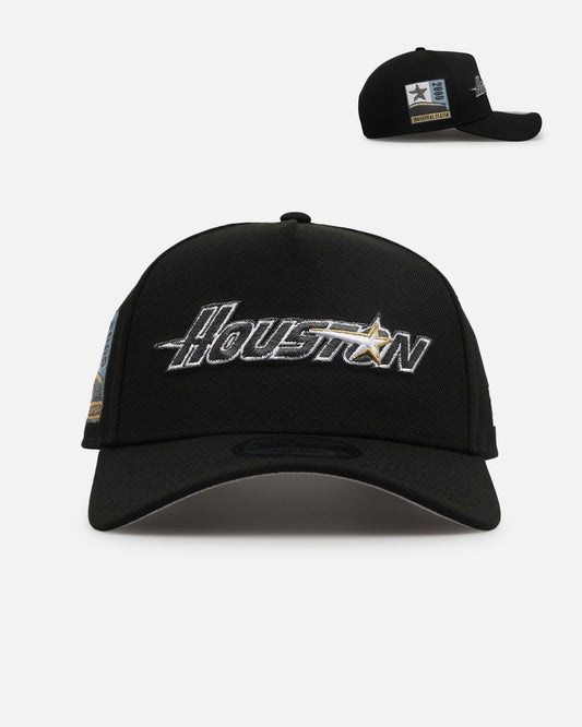 New Era Houston Astros 'Metallic Wordmark' 9FORTY A-Frame Snapback Black