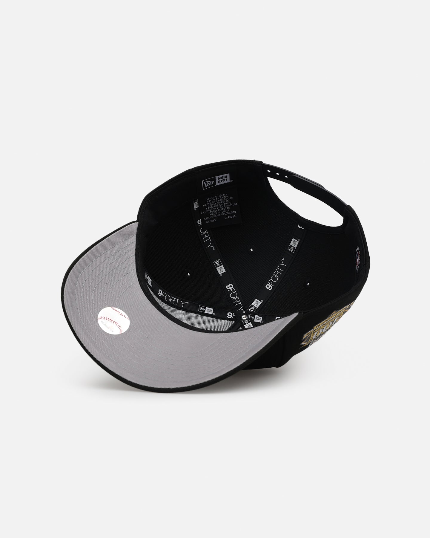 New Era New York Yankees 'Metallic Wordmark' 9FORTY A-Frame Snapback Black
