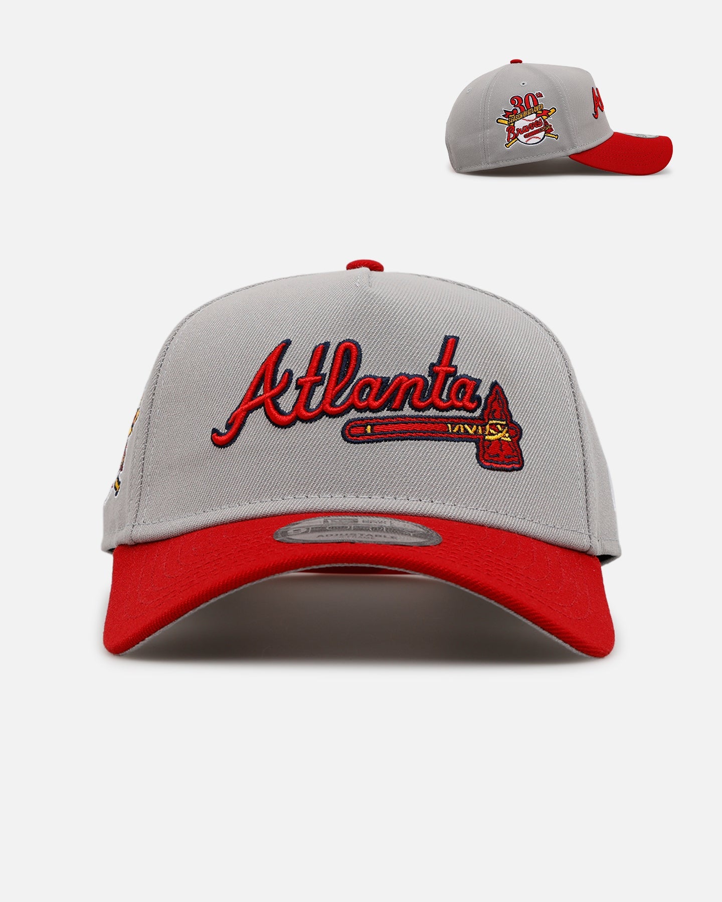 New Era Atlanta Braves 'Away Greys' 9FORTY A-Frame Snapback Grey