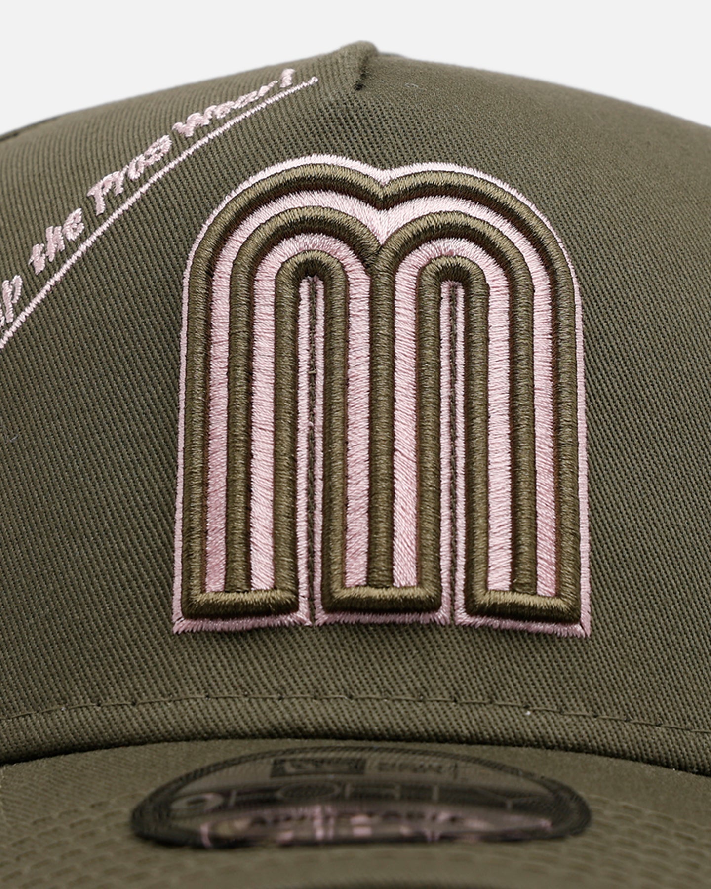 New Era Mexico National Baseball Team 'Mexico Spring Delivery' 9FORTY A-Frame Snapback Olive