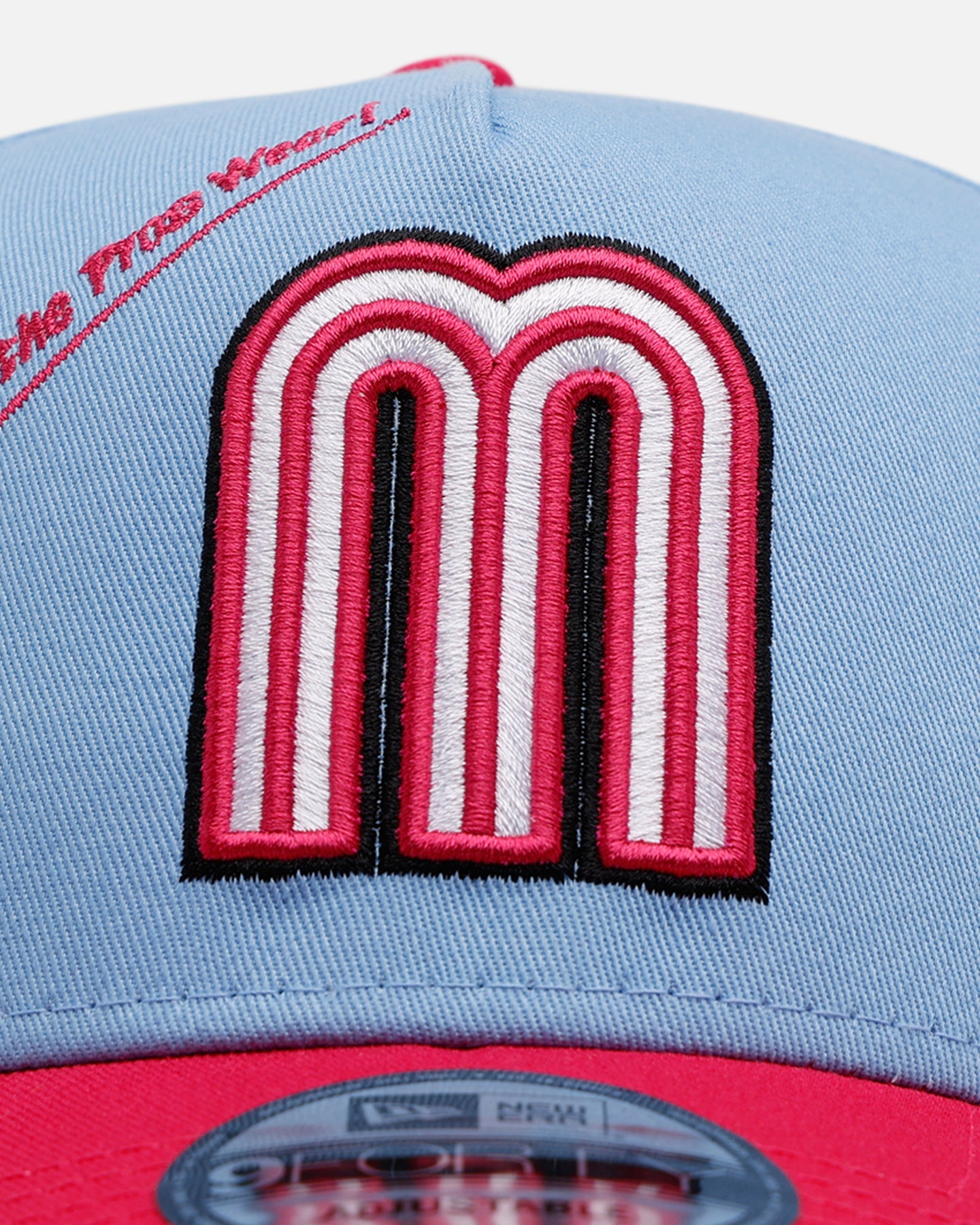 New Era Mexico National Baseball Team 'Mexico Spring Delivery' 9FORTY A-Frame Snapback Sky Blue
