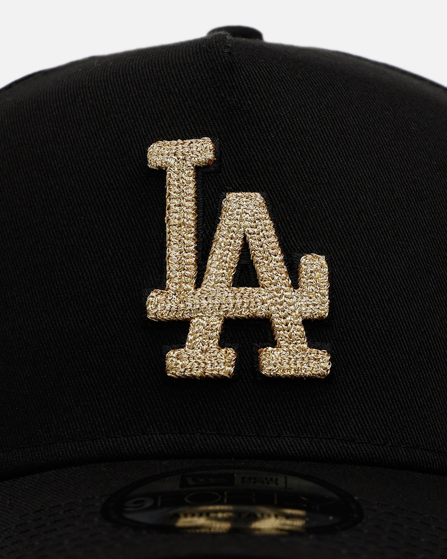 New Era Los Angeles Dodgers 'Raised Metallic Chainstitch' 9FORTY A-Frame Snapback Black