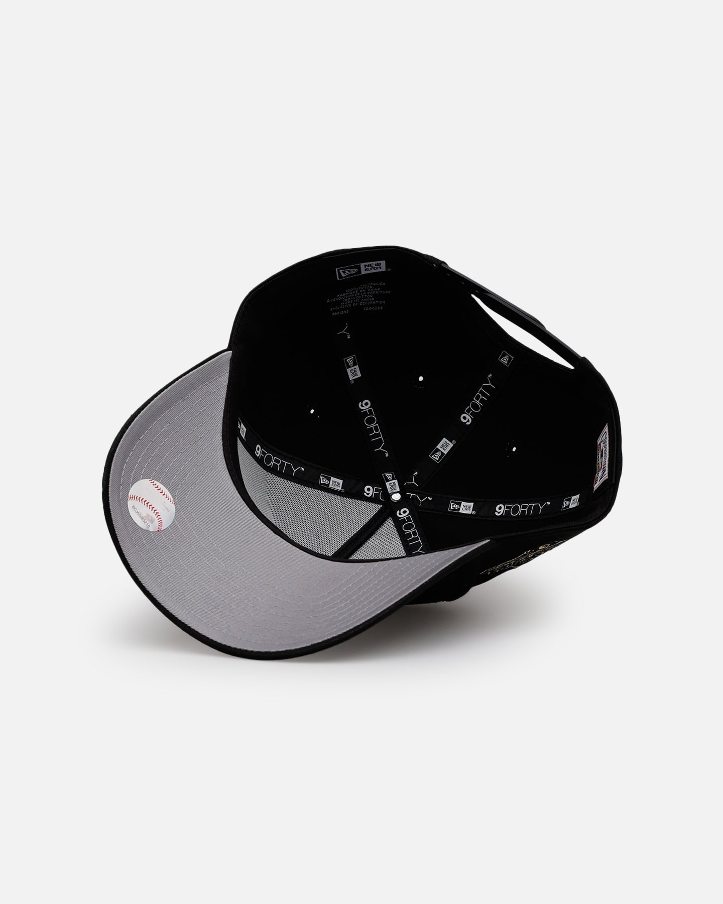 New Era Los Angeles Dodgers 'Raised Metallic Chainstitch' 9FORTY A-Frame Snapback Black