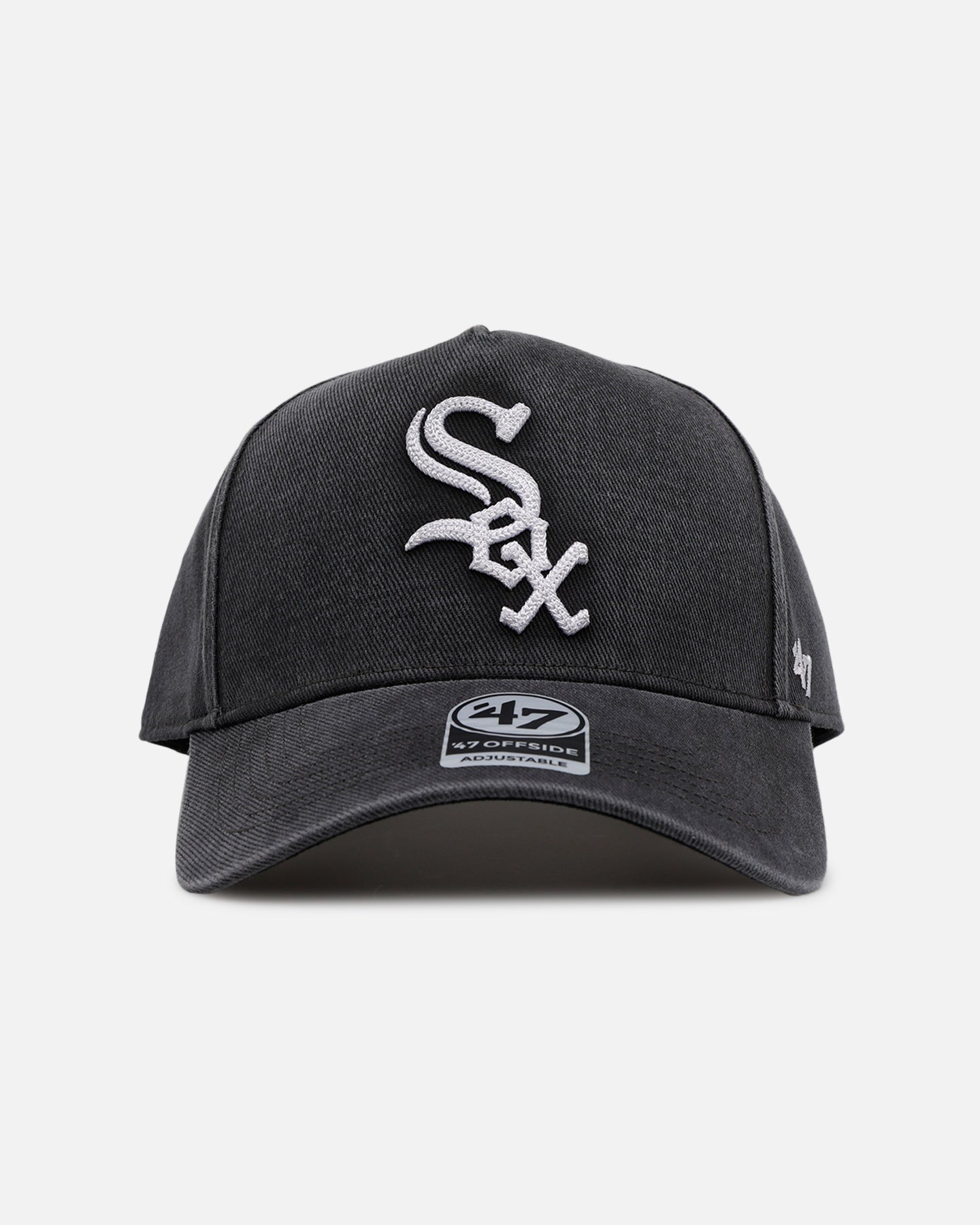 47 Brand Chicago White Sox 'Washed Black' Offside DT Snapback Washed Black