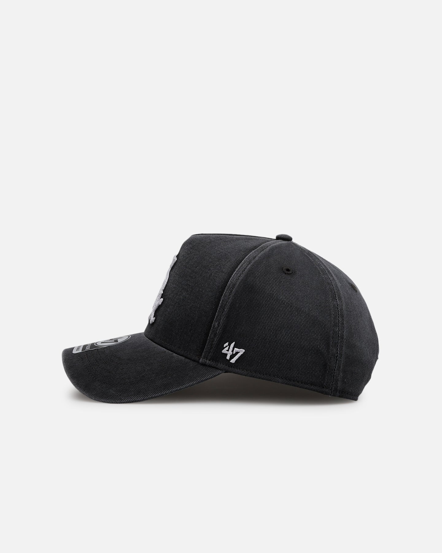 47 Brand Chicago White Sox 'Washed Black' Offside DT Snapback Washed Black