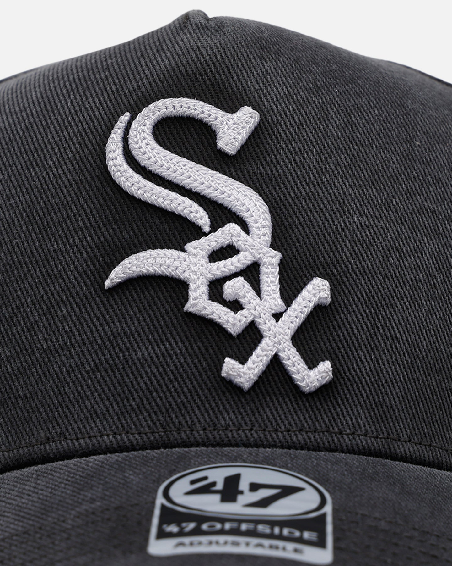 47 Brand Chicago White Sox 'Washed Black' Offside DT Snapback Washed Black