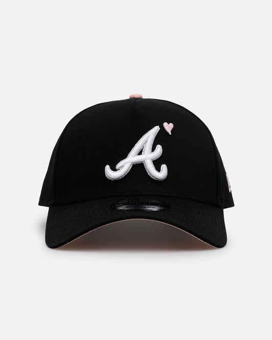 New Era Atlanta Braves 'Pink Satin Hearts 2.0' 9FORTY A-Frame Snapback Black/Pink