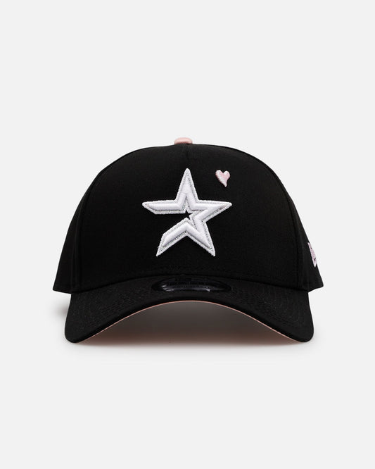 New Era Houston Astros 'Pink Satin Hearts 2.0' 9FORTY A-Frame Snapback Black/Pink
