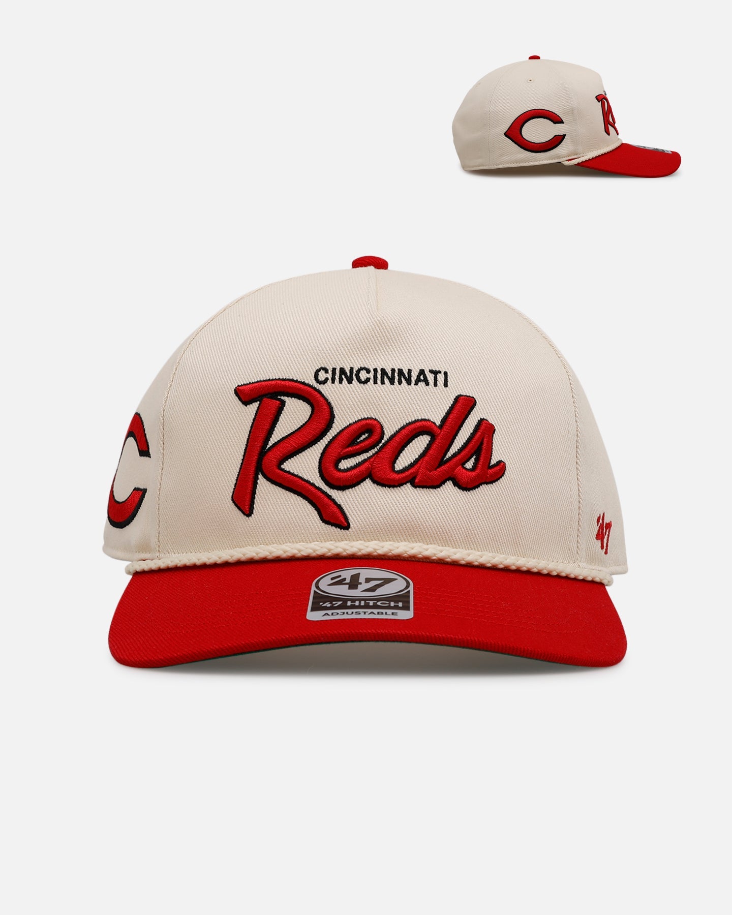 47 Brand Cincinnati Reds 'MLB Opening Day' Script Hitch Snapback Natural