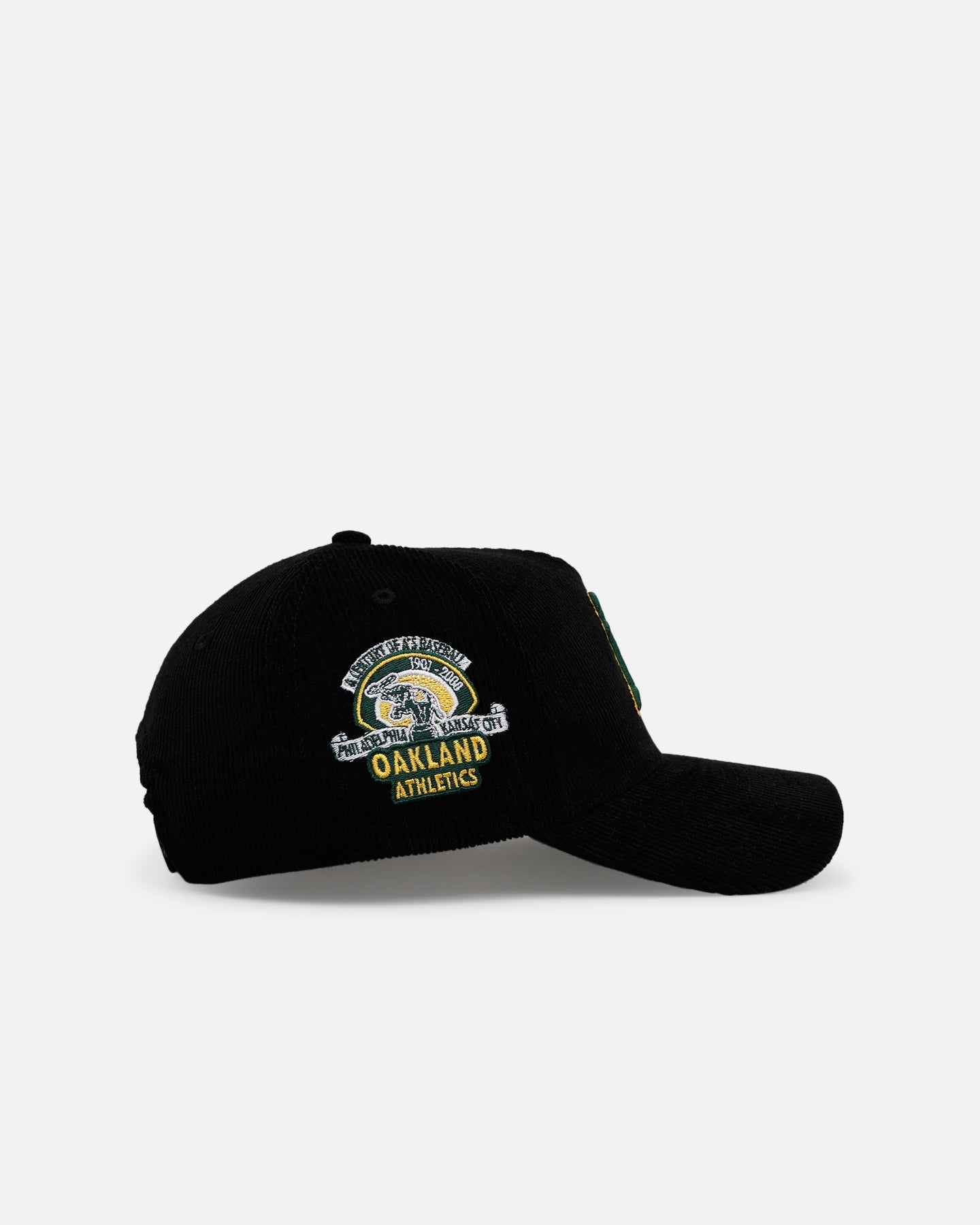 New Era Oakland Athletics 'Black Cord' 9FORTY A-Frame Corduroy Snapback Black