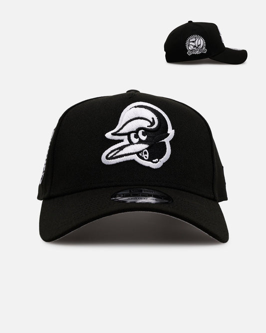 New Era Baltimore Orioles 'Black White Upside Down Logo' 9FORTY A-Frame Snapback Black/White