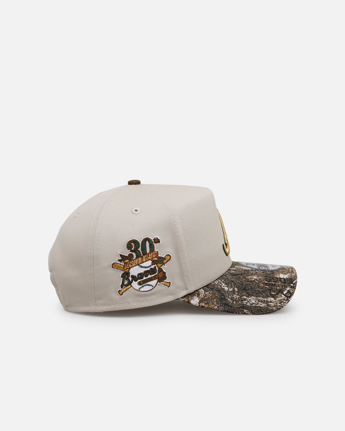 New Era Atlanta Braves 'Real Tree Stone' 9FORTY A-Frame Snapback Stone