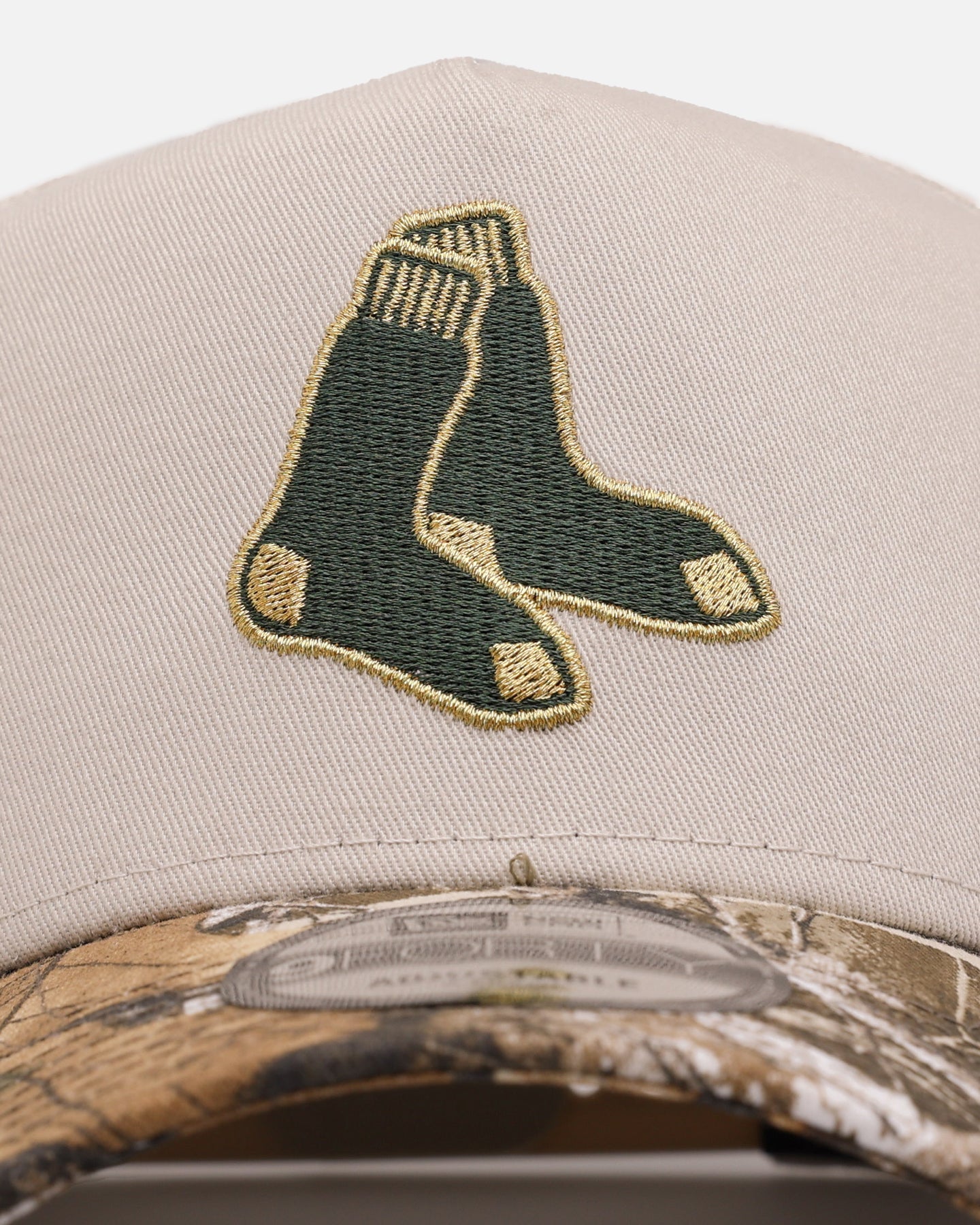 New Era Boston Red Sox 'Real Tree Stone' 9FORTY A-Frame Snapback Stone