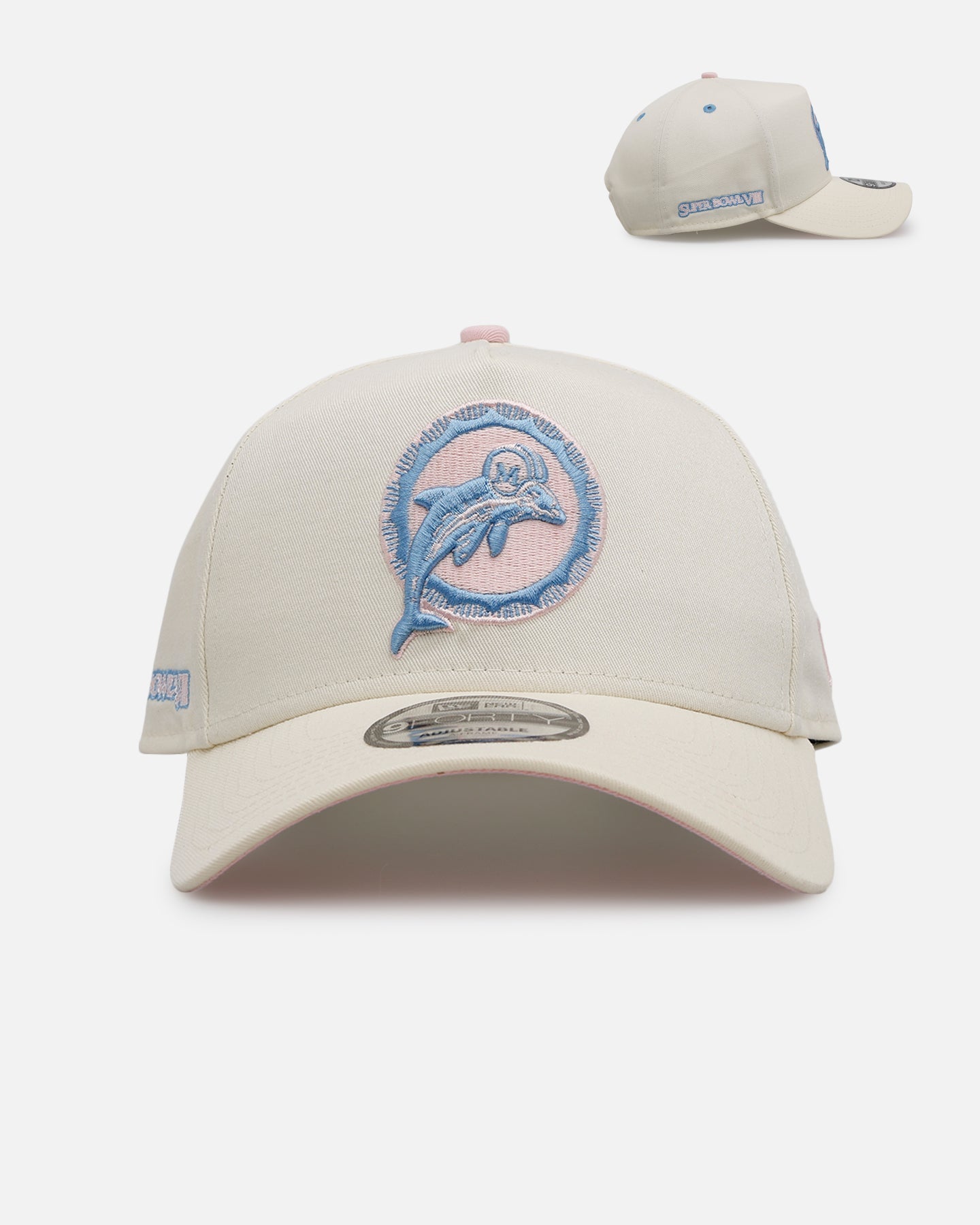 New Era Miami Dolphins 'Pastel' 9FORTY A-Frame Snapback Chrome White