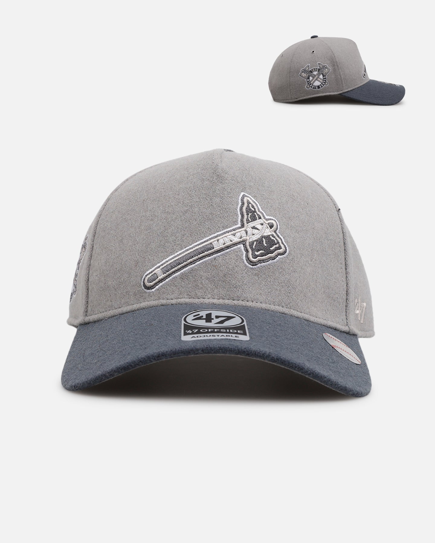 47 Brand Atlanta Braves 'Shades Of Gray' 47 Offside Snapback Cement