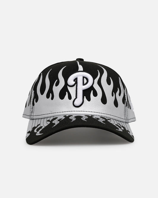 New Era Philadelphia Phillies 'Metallic Flames' 9FORTY A-Frame Snapback Black/Silver