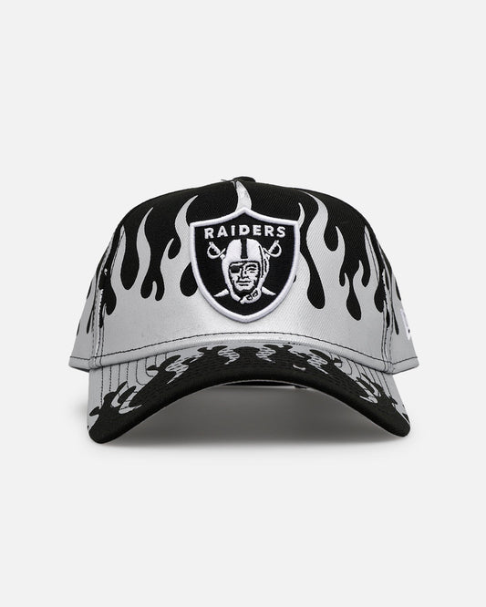 New Era Las Vegas Raiders 'Metallic Flames' 9FORTY A-Frame Snapback Black/Silver