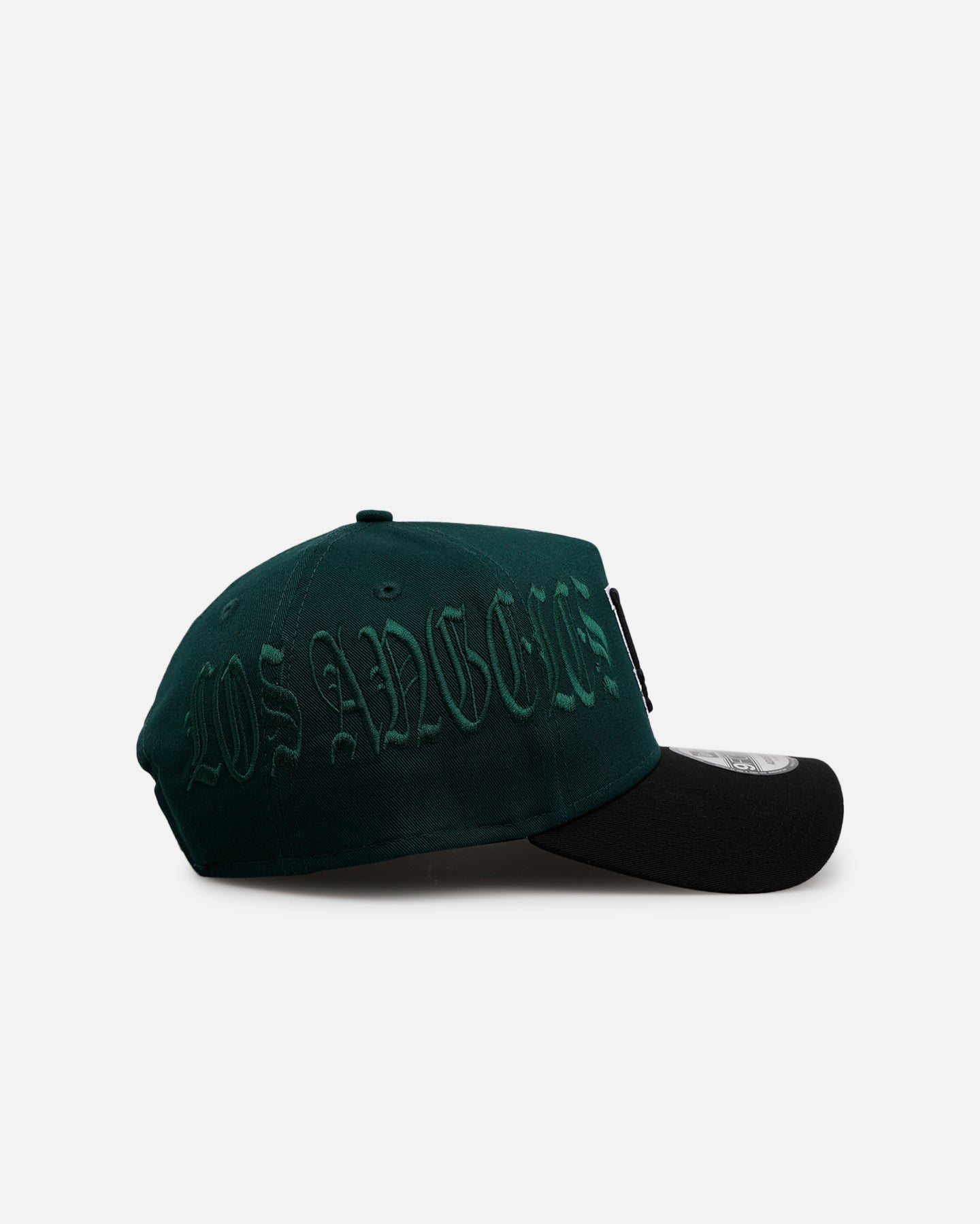 New Era Los Angeles Dodgers 'Gothic Script Two Tone' 9FORTY A-Frame Snapback Dark Green/Black