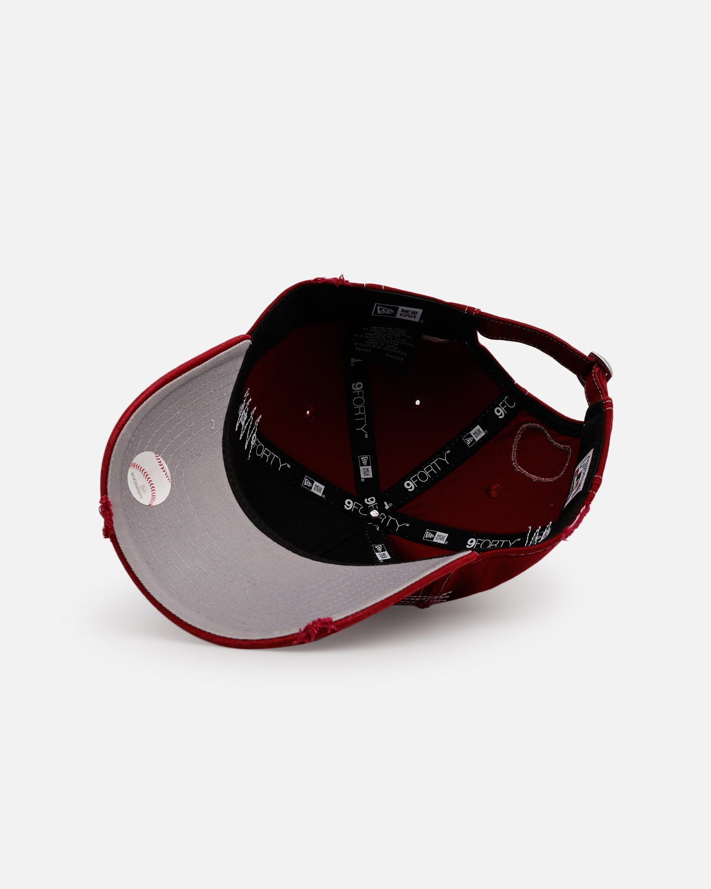 New Era Philadelphia Phillies 'Distressed And Worn' 9FORTY A-Frame Casual Strapback Burgundy