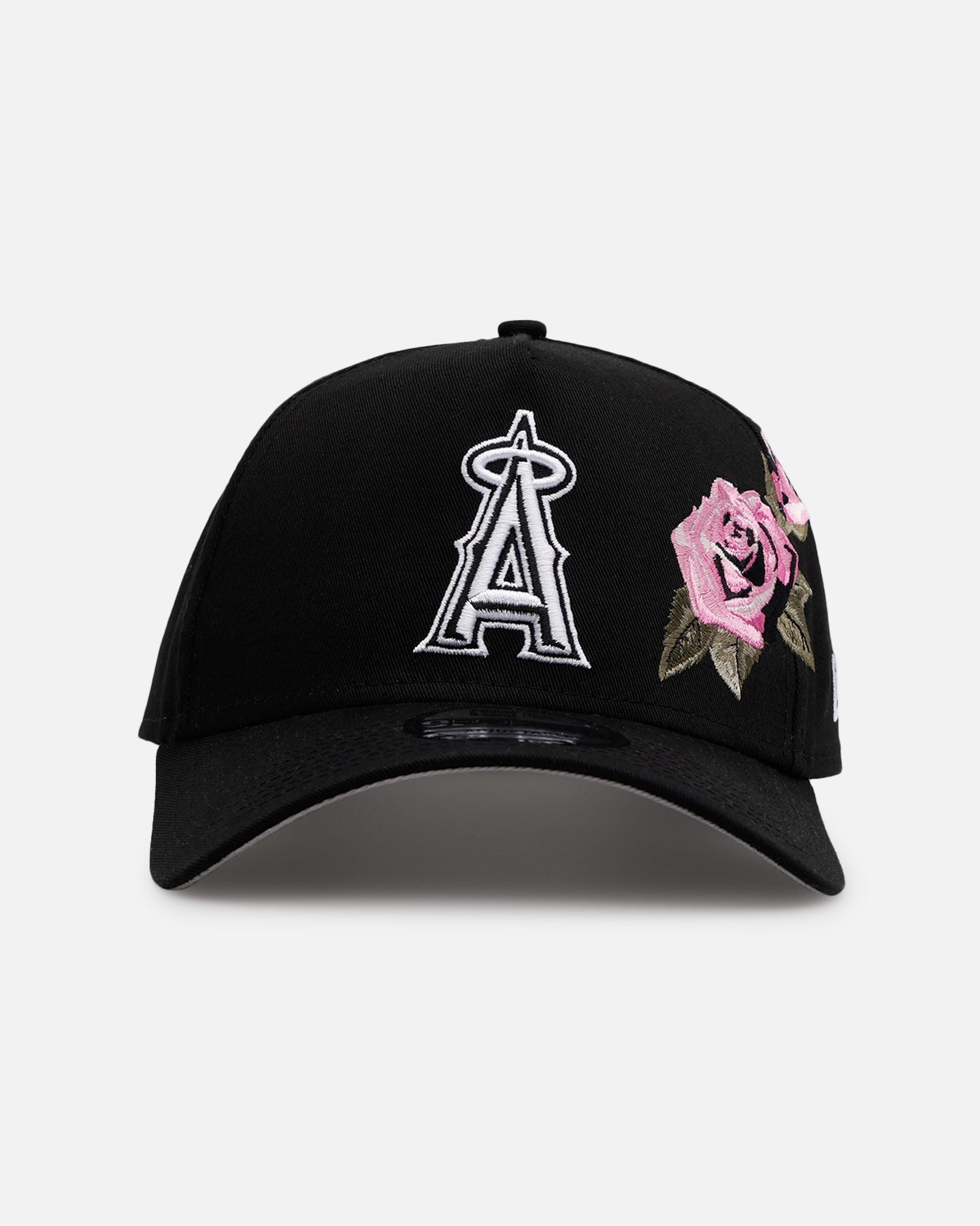 New Era Los Angeles Angels 'Pink Rose Embroidery' 9FORTY A-Frame Snapback Black/Pink