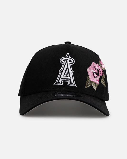 New Era Los Angeles Angels 'Pink Rose Embroidery' 9FORTY A-Frame Snapback Black/Pink
