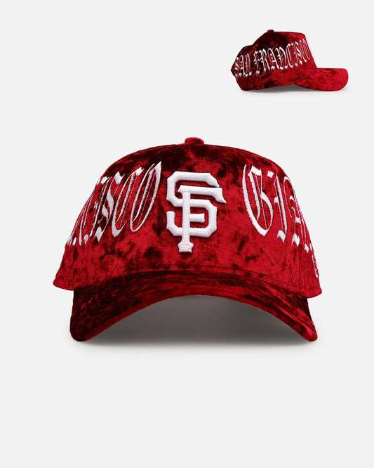 New Era San Francisco Giants 'Crushed Velvet Dreams' 9FORTY A-Frame Snapback Maroon