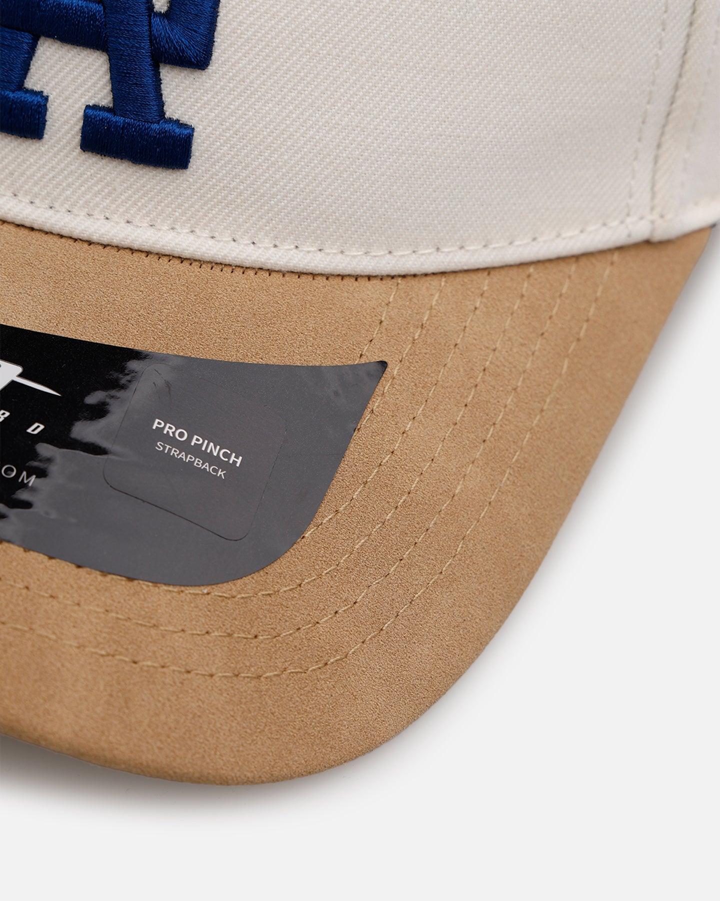Pro Standard Los Angeles Dodgers 'Signature Suede' Pro Pinch Strapback Eggshell